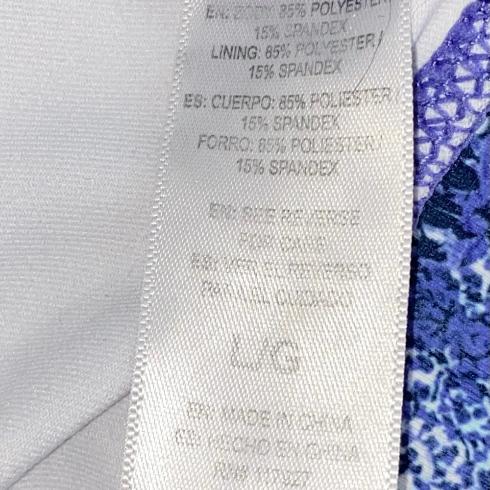 Gaiam Sports Bra Sz L Purple Tribal Medium Support - Picture 6 of 10
